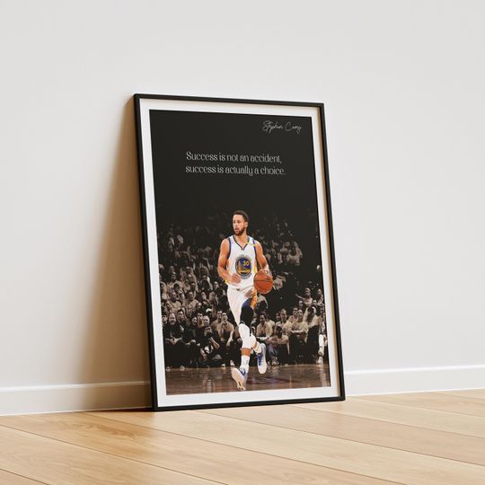 Stephen Curry Motivational Quote Poster: Home Gym Wall Art (Digital Download