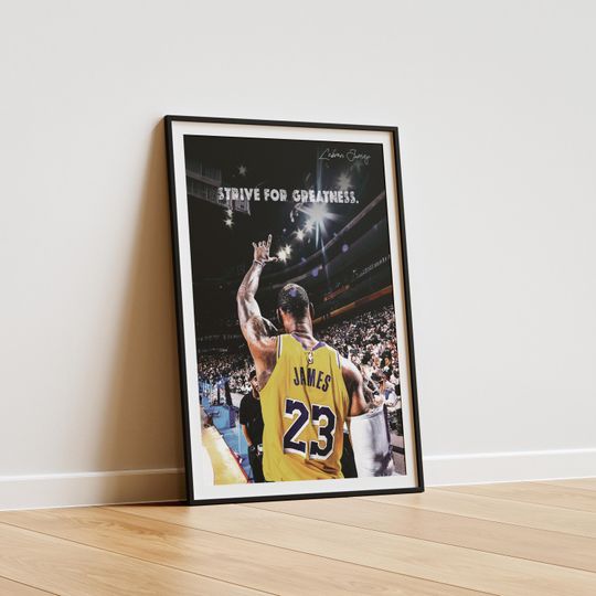 LeBron James Poster  Motivational Basketball Quote Print | Basketball Wall Art | Gym Decor | Digital Download