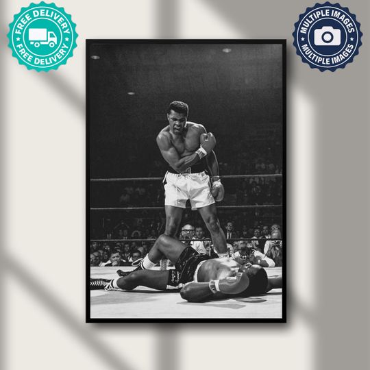 Discover Muhammad Ali Poster, Boxing Print, Boxing Canvas, Sports Wall Art, Motivational Sports Poster, Vintage Boxing Art, Sports Decor