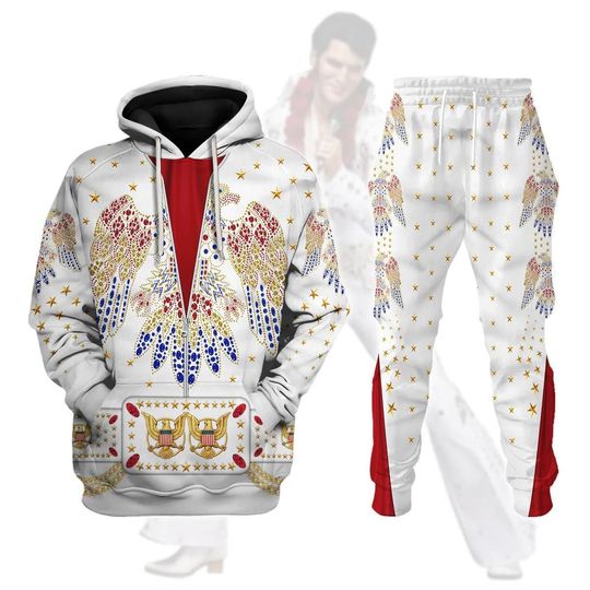 Elvis Presley Costume Hoodie, Elvis The King Of Rock Streetwear Jogger