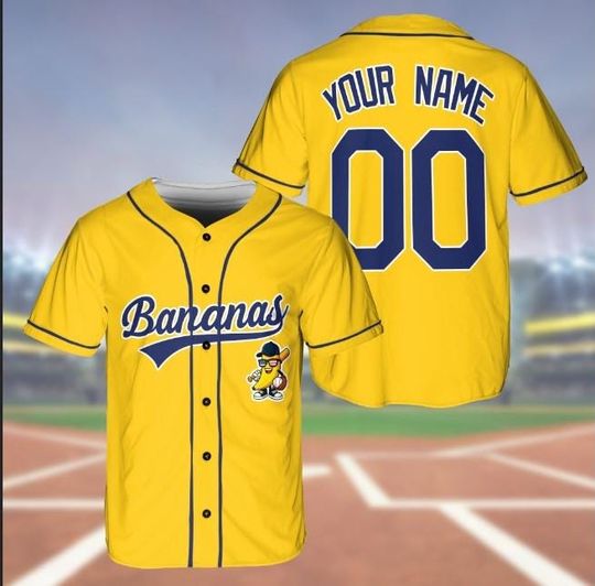 Discover Custom Baseball Jersey, Funny Banana Baseball Jersey, Let's Go Bananas Shirt