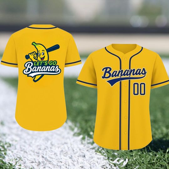 Discover Custom Baseball Jersey, Funny Banana Baseball Jersey, Let's Go Bananas Shirt