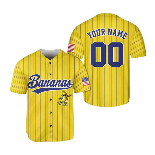 Discover Custom Baseball Jersey, Funny Banana Baseball Jersey, Let's Go Bananas Shirt