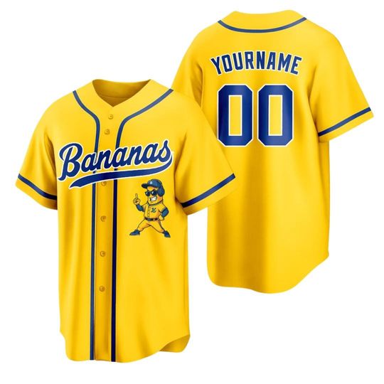 Discover Custom Baseball Jersey, Funny Banana Baseball Jersey, Let's Go Bananas Shirt