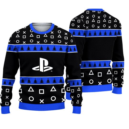 Large 45" inch chest Playstation Ugly Christmas Jumper Sweater Xmas 12345