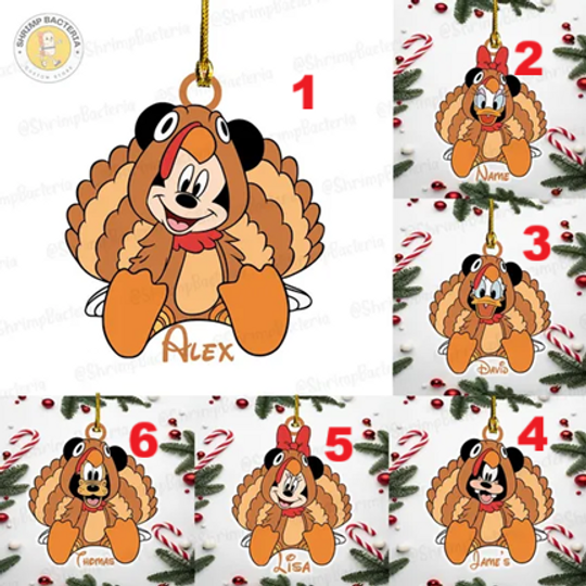 Discover Personalized Mickey Minnie And Friends Trip Christmas Ornament, Custom Name Mickey Mouse Magic Kingdom, Disneyland Character Ornament Decor