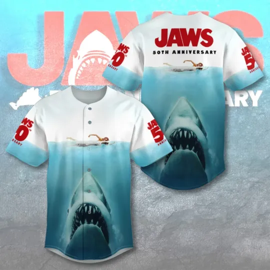 Jaws Baseball Jersey for Unisex