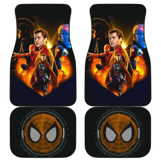 Spider-Man Car Floor Mats Marvel Hero Auto Decor for Superhero Fans