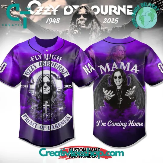 Osbourne Prince of Darkness Custom Baseball Jersey