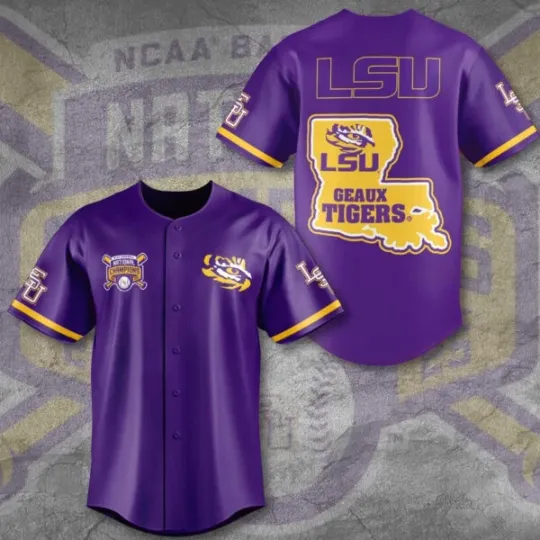YC LSU Tigers Baseball Baseball Jersey
