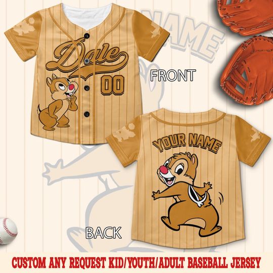 Discover Custom Chip and Dale Baseball Jersey, Custom Disney Dale Jersey Shirt