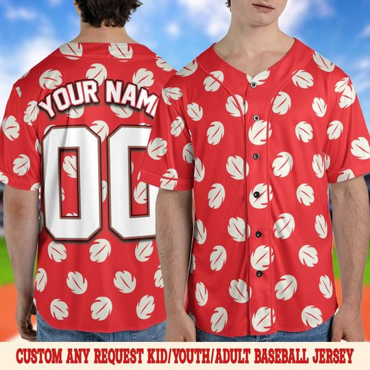 Discover Custom Pelekai Lilo Halloween Baseball Jersey, Disney Stitch Halloween Costume Cosplay, Lilo Red Leaf Jersey Team, Disneyland Gift SLYD11
