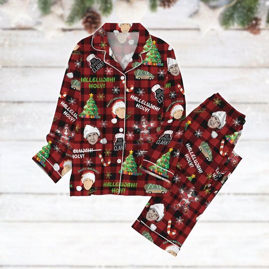 Christmas Griswold Pajamas Set, National Lampoons Christmas Vacation Women Pajamas, Vintage Xmas Movie Matching Family Pajamas