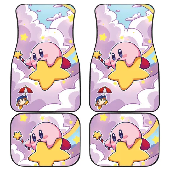 Discover Kirby Pink Car Floor Mats, Nintendo Game Decor Auto Accessories