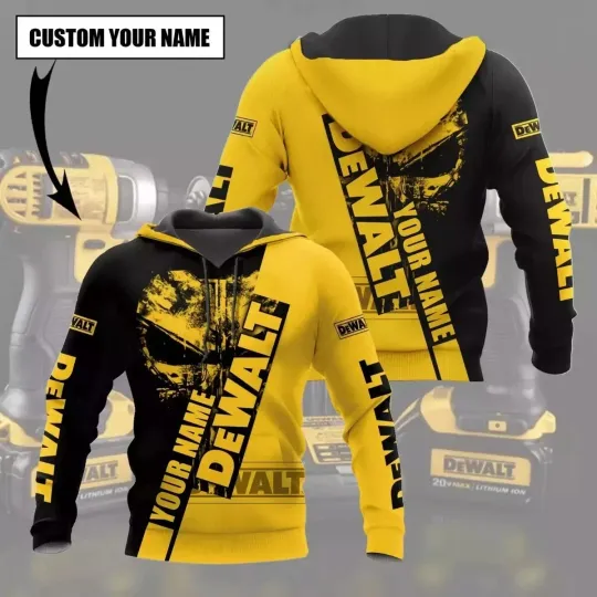 Discover Custom Name Dewalt Skull 3D Lightweight Hoodie For Men