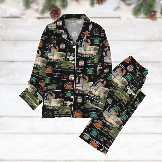 Clark Griswold Christmas Pajamas Set, National Christmas Holiday Pajamas, Christmas Vacation Family Pyjamas, Movie Xmas Party Pajamas