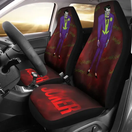 Discover Joker Car Seat Covers Clown Movie Auto Gift Custom Design for Fans