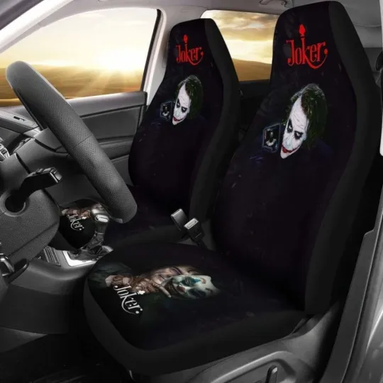 Joker Car Seat Covers DC Comics Supervillain Auto Interior Accessories
