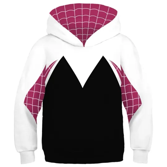 Outfit Gwen Stacy Cosplay Hoodie 3D Printed Hooded Kids