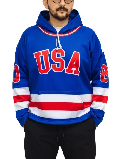 Discover USA Miracle on Ice 1980 Hockey Hoodie
