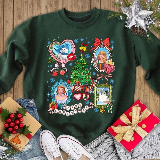 Discover Comfort Colors Watercolor Christmas Coquette Bows Shirt, The Life Of A Showgirl Album Shirt, Merry Christmas Shirt, Vintage Showgirl Shirt