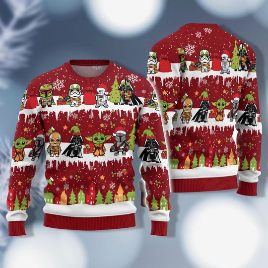 Discover Star Wars Christmas Sweater Shirt, Xmas Darth Vader Shirt, Christmas Star Wars Shirt, Galaxy Edge Shirt, Disneyland Vacation Sweater