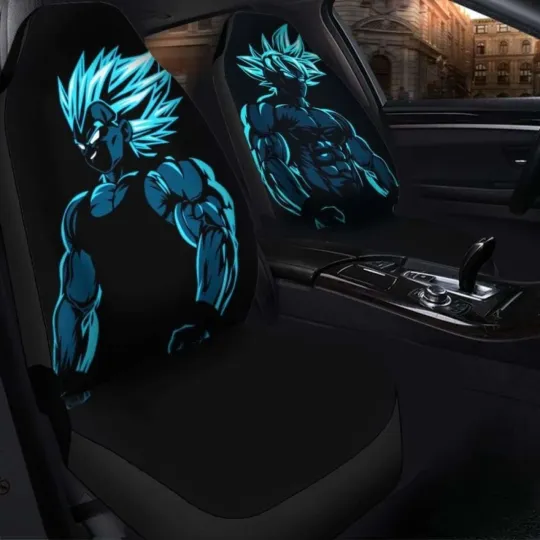Discover Dragon Ball Z Car Seat Covers Goku vs Vegeta Blue Anime Auto Interior