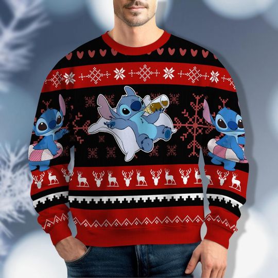 Discover Christmas Stitch Sweater Shirt, Disney Stitch Christmas Sweater, Stitch Cartoon Shirt, Disney Women Christmas, Christmas Mickey Shirt