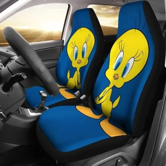 Tweety Bird Car Seat Covers, Looney Tunes Universal Fit Set of 2