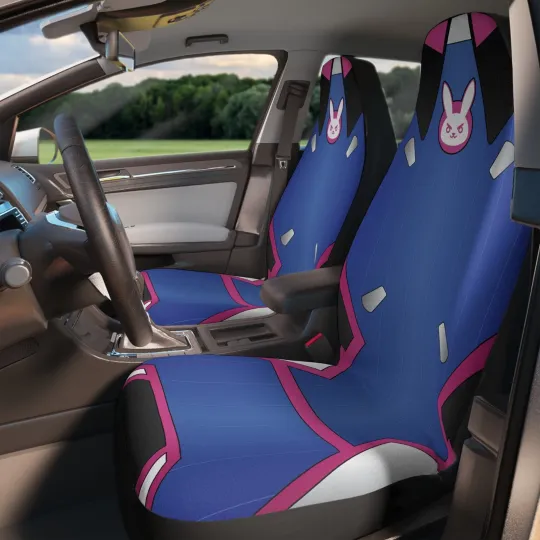 Discover D.Va Cosplay Costume Car Seat Covers - Set of Two - Gamer Girl Auto Accessories