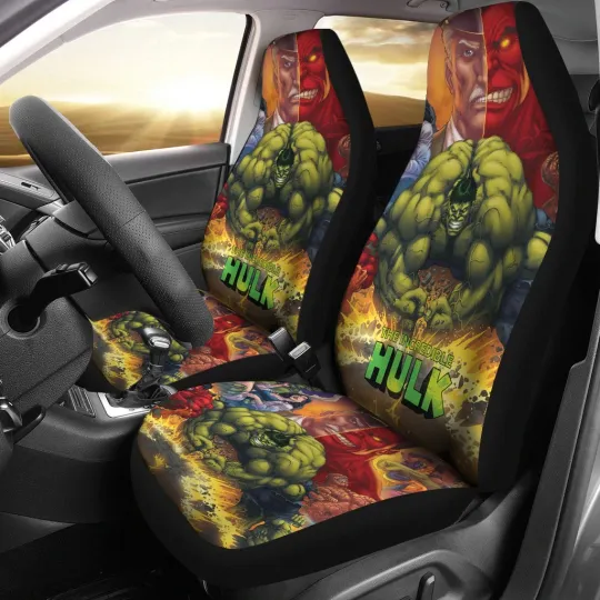 Discover Incredible Hulk Car Seat Covers Green Marvel Hero Auto Interior Accessories Gift