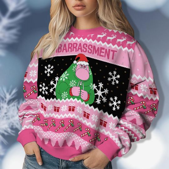 Christmas Embarrassment Inside Out Ugly Sweater, Family Christmas, Joy Sadness Fear Sweater, Holiday Party Shirt, Ugly Xmas Sweater
