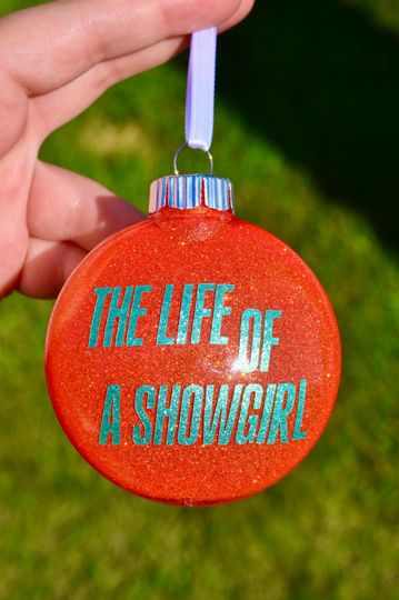 Show Girl Album Glitter Christmas Ball Ornament