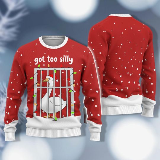 Discover TTT232408N01 Christmas Goose Ugly Sweater, Christmas Silly Goose Sweater, Silly Goose University, Christmas Goose Shirt, Winter Christm