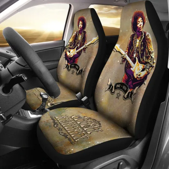 Jimi Hendrix Car Seat Covers Music Legend Fan Auto Accessories