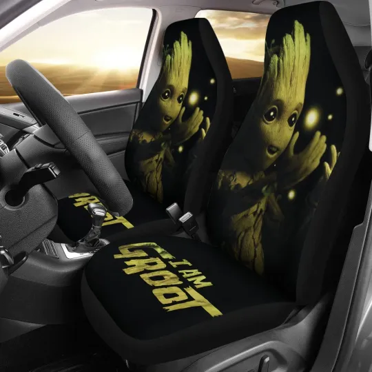Discover Groot Guardians Galaxy Car Seat Covers Auto Interior Accessories for Fans