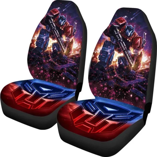 Optimus Prime Car Seat Covers, Transformers Auto Protector, Universal Fit Set