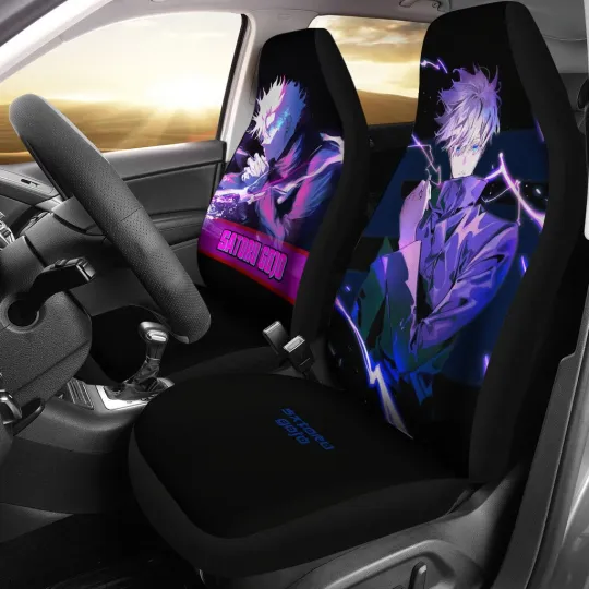 Discover Jujutsu Satoru Car Seat Covers Satoru Gojo Mix Style Anime Auto Interior Gift