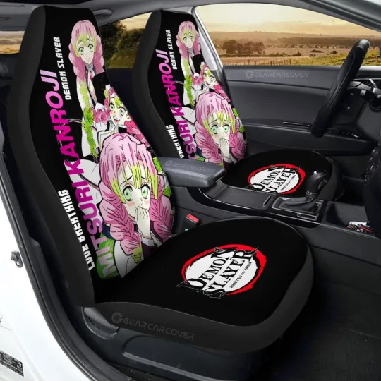 Mitsuri Kanroji Car Seat Covers Custom demon Anime Car Accessories