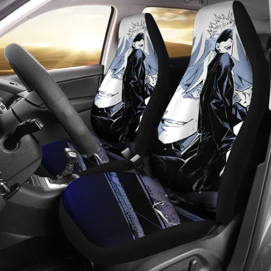 Discover Jujutsu Satoru Car Seat Covers Megumi Fushiguro Anime Auto Interior Accessories