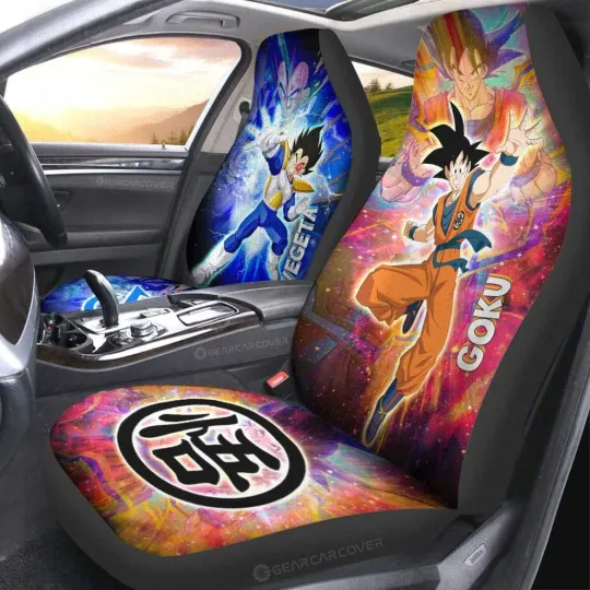 Discover Goku and Vegeta Dragon Ball Car Seat Covers Anime Auto Accessories