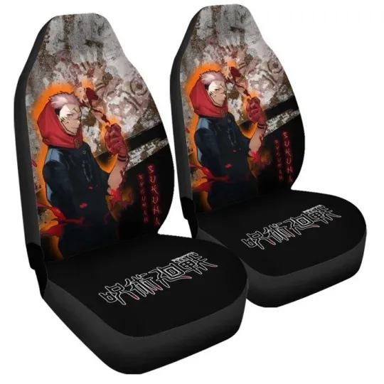 Discover Ryomen Sukuna Car Seat Covers – Custom Jujutsu Satoru Anime Vehicle Accessories