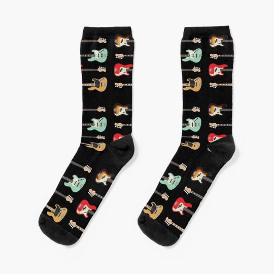 Discover 4 String P and J Style Bass Guitar Pack Socks