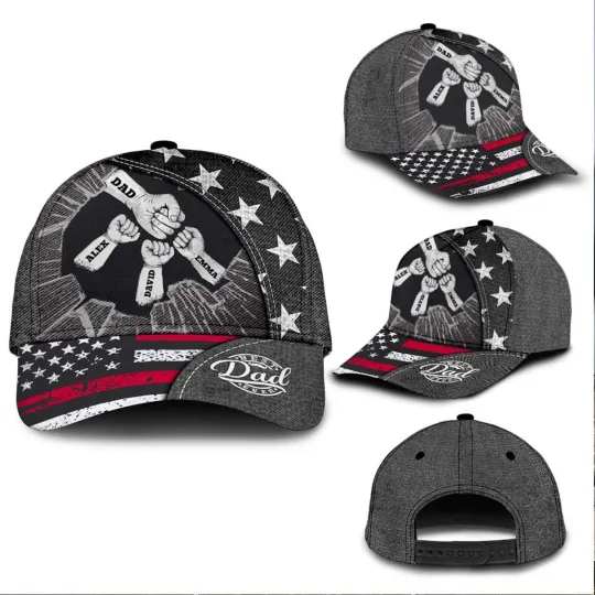 Discover Personalized Fist Bumps Dad Baseball Cap for Father's Day