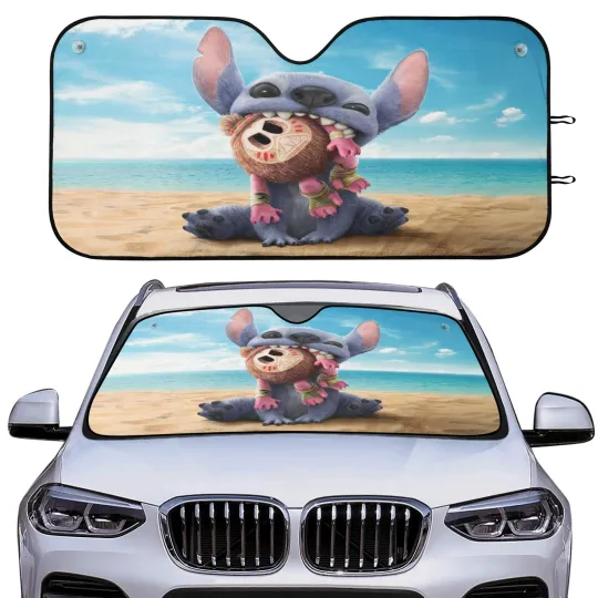 Discover Disney Lilo & Stitch Car SunShade Hilarious Windshield Cover UV Block for SUV