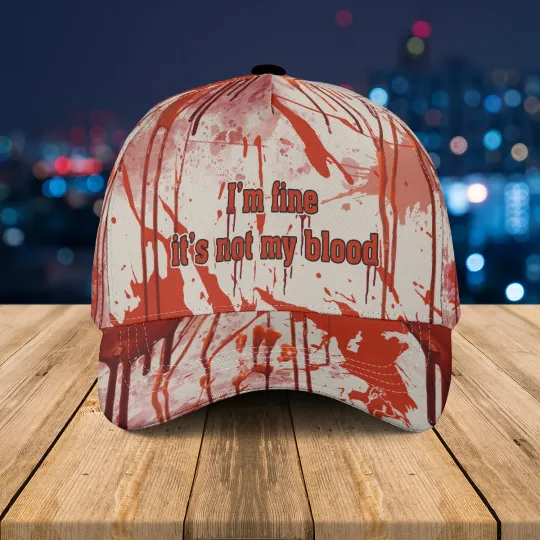 Discover Blood Splashing Halloween Baseball Cap
