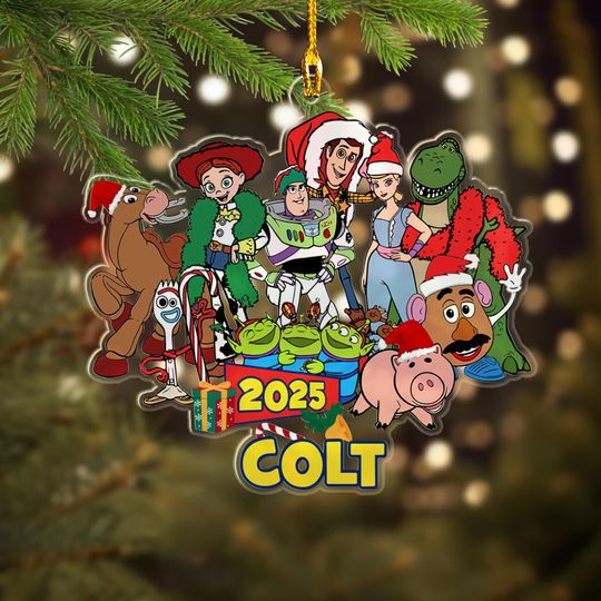 Discover Personalized Toy Story Christmas Ornament, Toy Story Ornament, Customized Disney 2025 Christmas Tree Decor, Movie Character Xmas Gift