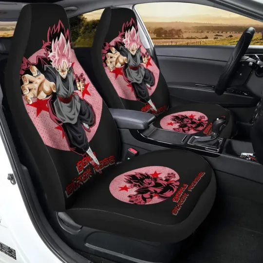 Discover Black Rose Car Seat Covers – Custom Floral Design Car Interior Accessories
