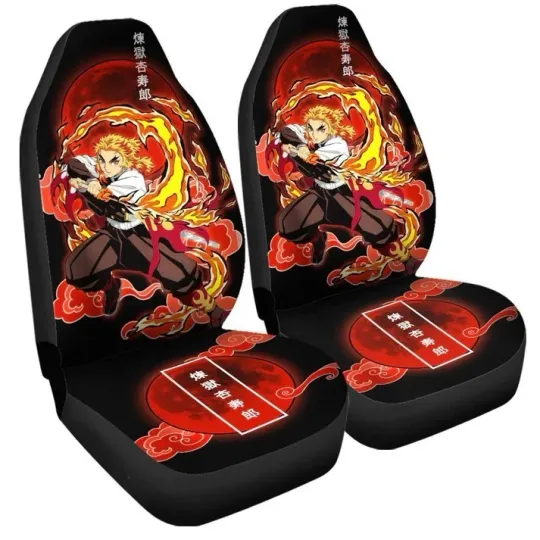 Discover Kyojuro Kyo Rengokoo Car Seat Covers – Custom demon Anime Vehicle Accessories