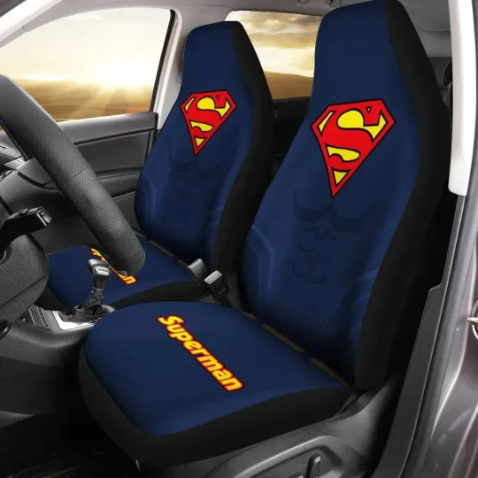 Discover Superman Car Seat Covers Custom Superhero Car Interior Accessories